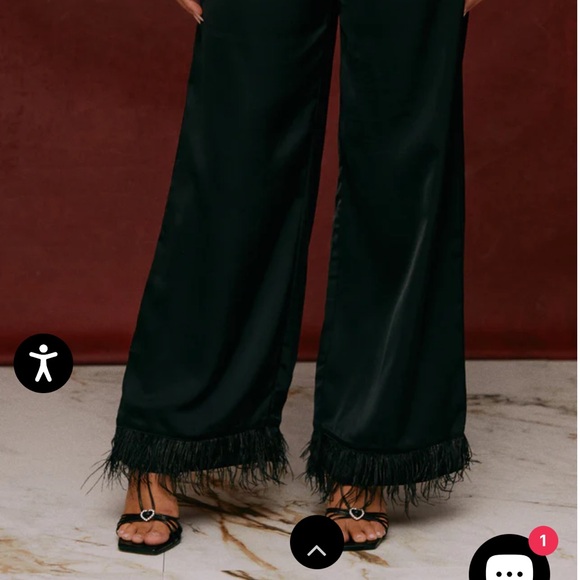 LOLA BABY TWO PIECE SATIN PANT SET - BLACK - Picture 4 of 7